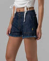 Lightning bolt DENIM SHORTS HIGH WAIST
