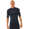 Rip Curl Mens Dawn Patrol UPF 50 Perf Short Sleeve Rash Vest