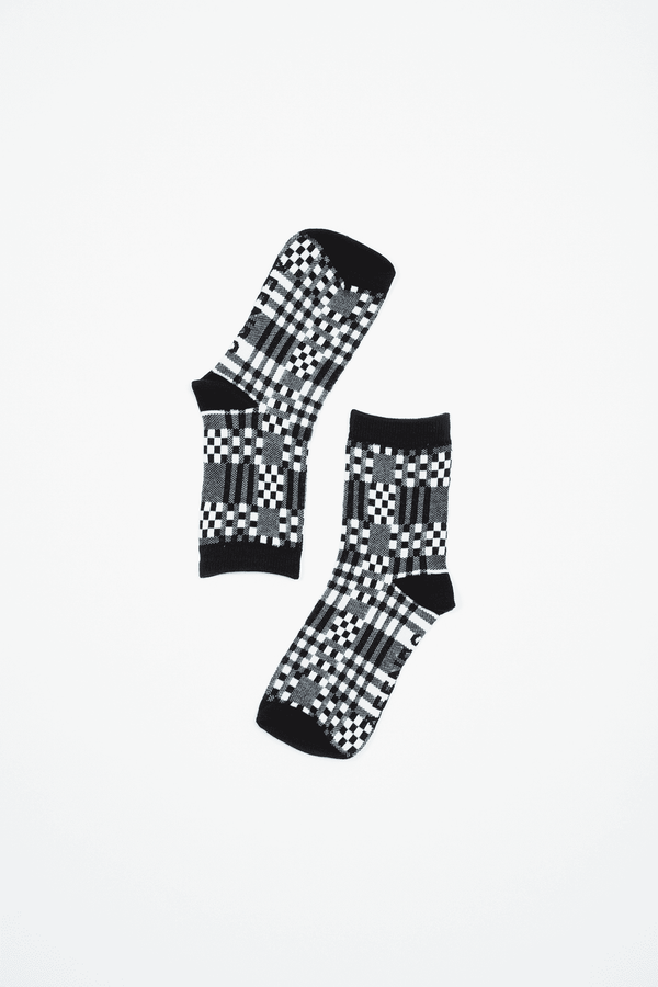 AFENDS Blair Socks Two Pack - Black / White