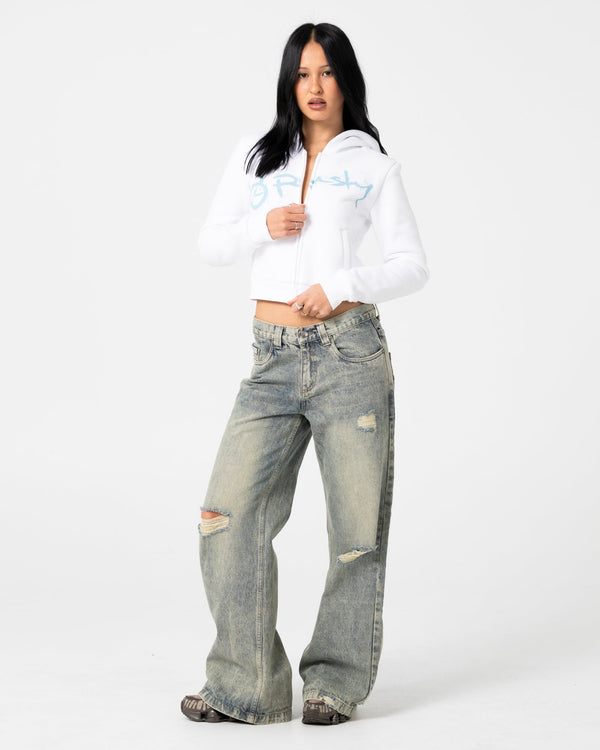 Rusty McCop Crop Zip Thru Hooded Fleece