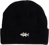 Salty Crew Fishsticks beanie in black with embroidered fish logo.