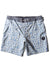 Vissla Aloha & Adios 17-inch boys boardshort with blue text design.