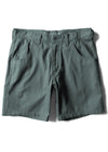 Vissla Pismo Painter 17-inch boys walkshort in green, front view.