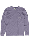 Vissla Coastwide Boys LS Tee in purple with front pocket logo.