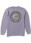 Vissla Offshore Eco Boys Crew sweatshirt in gray with skull graphic on back.