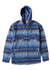 Vissla Eco-Zy Boys Shirt Jacket in blue striped design with hood.