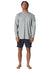 Vissla Youth Pro Comp Ls Sun Shirt in Storm Grey