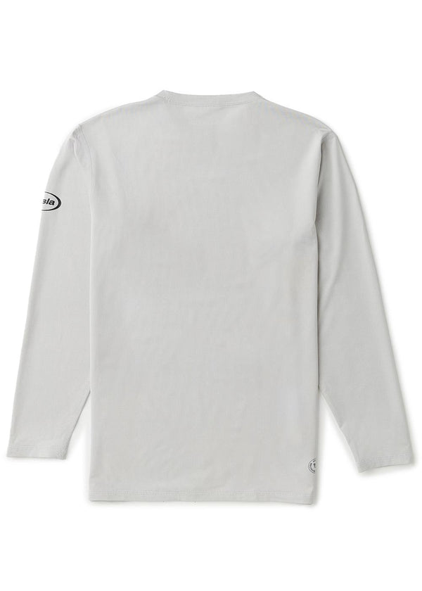Vissla Youth Pro Comp Ls Sun Shirt in Storm Grey, view 4