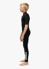 Vissla 7 Seas Boys 2-2 Ss Full Suit in Black, view 7