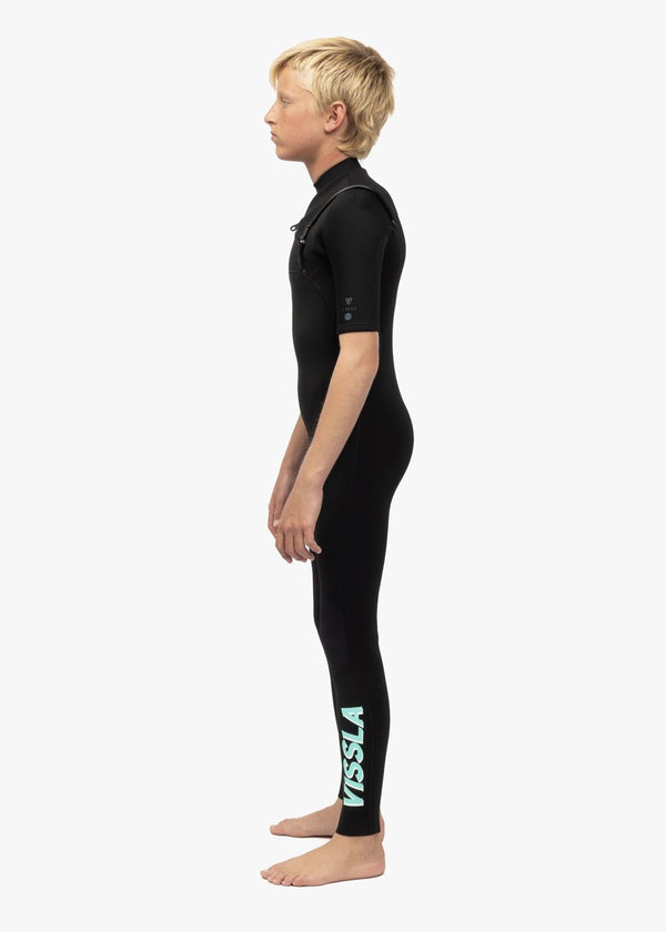 Vissla 7 Seas Boys 2-2 Ss Full Suit in Black, view 7