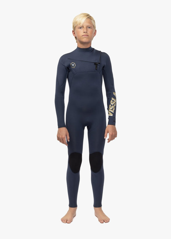 Vissla 7 Seas boys 3-2 full chest zip wetsuit