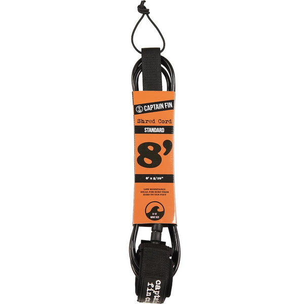 Captain Fin Co - Shred Cord - 8' Standard - Black