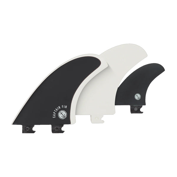 Captain Fin Co - CF Twin + Trailer - Medium - Black (Snap-In / FCS II)