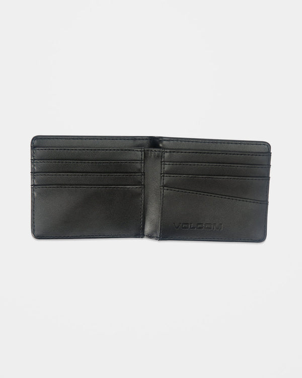 Volcom Single Stone Leather Wallet - Black