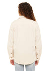 Sisstr Michelle Eco-Zy Shirt in sea salt, back view showcasing mid-length design.