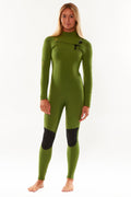 Sisstrevolution 7 Seas 5/4 Chest Zip Full wetsuit - Green