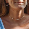 Pineapple Island Giada Cinta Pearl Beaded Surf Necklace - Pink