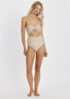 Sisstr Wave Garden Strapless One Piece Cheeky