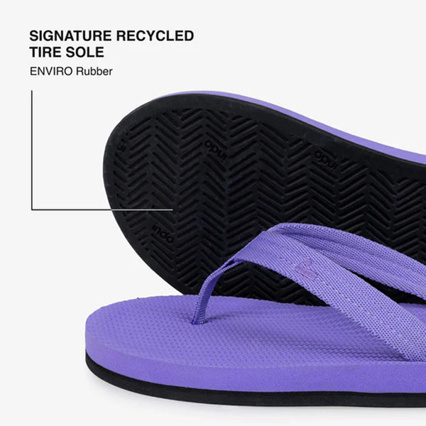 Indosole - Womens Flip Flops - Easy Living - Purple Haze