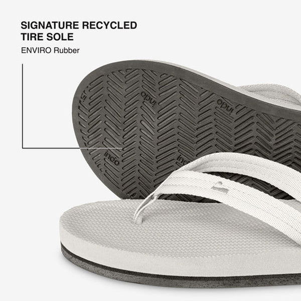 Indosole - Womens Flip Flops - Easy Living - Sea Salt