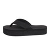 Indosole - Womens Flip Flops - Platform - Black