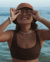 Pineapple Island Giada Cinta Pearl Beaded Surf Necklace - Pink