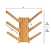 Dimensions of bamboo surfboard rack for holding three or four boards.