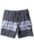 Vissla Free Lap 18.5" boardshort in phantom with striped design, front view.