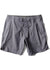 Vissla Stoke'M 17.5" boardshort in gray, front view with drawstring.