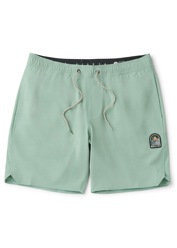 Vissla Solid Sets 17.5" Ecolastic Boardshort in Aloe