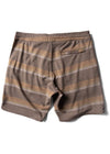 Vissla Locker Eco Sofa Surfer 18.5" walkshort in dark khaki heather, back view.