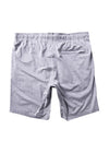 Vissla Comp Lite Eco 18-inch elastic walkshort in grey heather, back view.