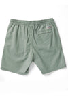 Vissla Natural Dye 18" Walkshort in chlorophyll green, back view.