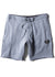 Vissla Solid Sets Eco 18.5" Sofa Surfer shorts in stone blue, front view.