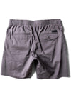 VIssla No See Ums Eco 18-inch elastic walkshort in shark gray, back view.