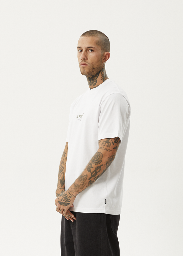 AFENDS Vinyl Retro Tee - White