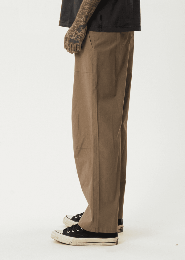 AFENDS Glider Pleated Pant - Fossil