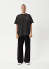 AFENDS Cosmic Con Heavyweight Boxy Tee - Stone Black