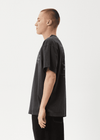 AFENDS Cosmic Con Heavyweight Boxy Tee - Stone Black
