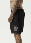 AFENDS Cosmic Cargo Baywatch Swim Short 18" - Black