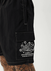 AFENDS Cosmic Cargo Baywatch Swim Short 18" - Black