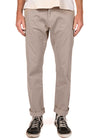 Vissla Creators Port Chino Pant in khaki, front view with cuffed hem.