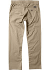 Vissla No See Ums Eco Elastic Pant in khaki, back view.