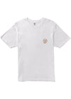 Front view of Vissla Soren Lady Shred Organic Tee in white with small logo detail.