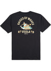 Back view of Vissla Offshore Pleasure SS Tee in Phantom with surf-inspired graphic.