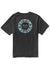 Vissla Solar Smiles Organic Tee in Phantom with circular sun graphic on back.