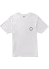 Front view of Vissla Solar Smiles Organic Tee in white with subtle chest logo.