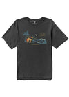 Vissla Soren Wavy West Organic Tee in Phantom with graphic design.