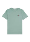 Vissla Raised By Waves jade tee with minimalist front logo design.