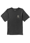 Front view of Vissla Waikiki Daze Organic Tee in phantom with minimalist logo.